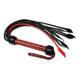 Prowler RED Short Handle Red and Black Flogger BDSM Bondage Play Whip