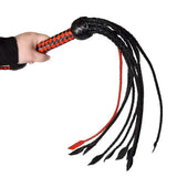 Prowler RED Short Handle Red and Black Flogger BDSM Bondage Play Whip