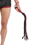 Prowler RED Short Handle Red and Black Flogger BDSM Bondage Play Whip