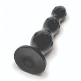 Prowler RED Triple Butt Plug Black PVC Anal Probe Stimulation Beads Advanced Sex Toy