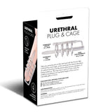 Prowler RED Urethral Plug & Cage Stainless Steel Penis Pin Gland Ring CBT Fetish Play