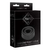 Shots Pumped Black Silicone Penis Pump Cylinder Sleeve Replacement Large Size