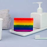 Rainbow Hand Soap Bar Gay Pride Tropical Scent Wash Fun Gift