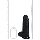 RealRock 10" Extra Thick Dildo Black Realistic Penis Girth XL Sex Toy