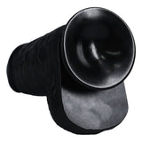 RealRock 9" Extra Thick Dildo Black Realistic Penis Girth XL Sex Toy