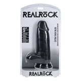 RealRock 9" Extra Thick Dildo Black Realistic Penis Girth XL Sex Toy