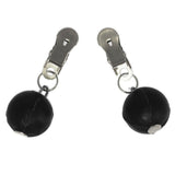 Rimba Bondage Play Nipple Clamps with 150g Black Leather Weights BDSM Fetish Wear