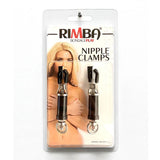 Rimba Black Adjustable Nipple Clamps Pinchers Clasps Bondage Gear BDSM Fetish