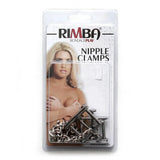 Rimba Adjustable Metal Vice Nipple Clamps with Chain Bondage Play
