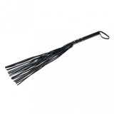 Rimba 18 String Black Leather Flogger Whip BDSM Fetish Bondage Play