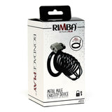 Rimba Black Metal Male Chastity Device Padlock Cock Cage Mens Penis Bondage Play Fetish