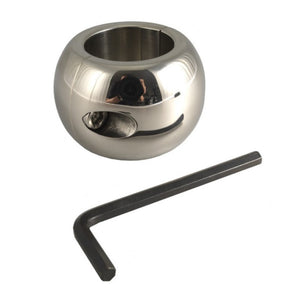 Rimba Stainless Steel Donut Ball Stretcher 582g Testicle Weight Bondage Fetish Play