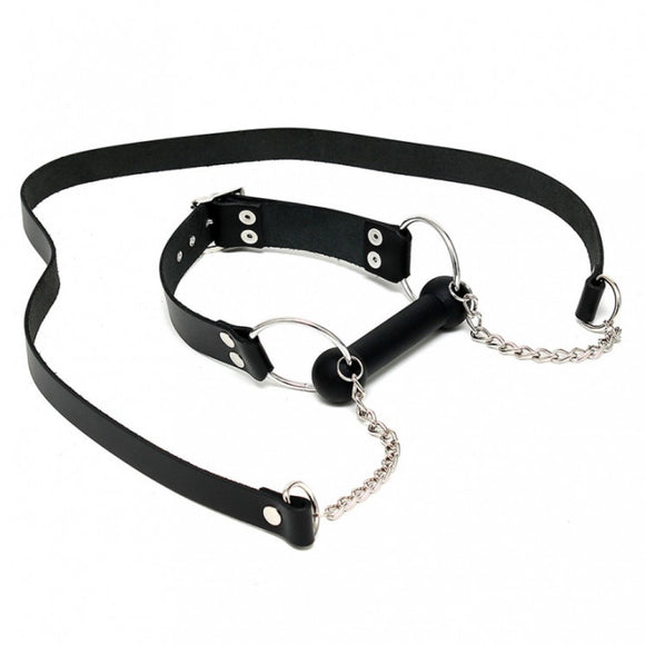 Rimba Silicone Horse Bit Mouth Gag Adjustable Leather Reins Pony Play Fetish Bondage Play BDSM