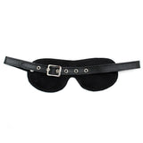 Rimba Bondage Play Cushioned Blindfold Leather Padded Eye Mask BDSM Fetish Wear