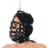 Rimba Leather Muzzle Mask Hanging Head Restraint Bondage Play Fetish Gear BDSM