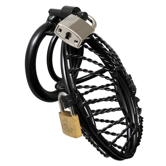 Rimba Metal Male Chastity Device Padlock Cock Cage Mens Bondage Play Fetish BDSM