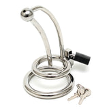 Rimba Male Chastity Penis Lock Curved Urethral Tube Plug Sound Cock Bondage CBT Play