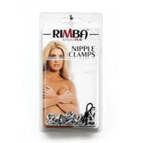 Rimba Draw-Up Lasso Nipple Clamps with Chain Weight BDSM Fetish Play