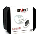 Rimba Heavy Metal Butt Plug Black Crystal Gem Jewel Base Anal Sex Toy