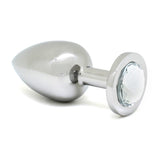 Rimba Steel Metal Jewel Clear Gem Stone Crystal Butt Plug Anal Sex Toy