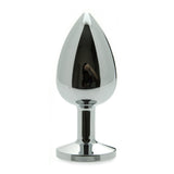 Rimba Steel Metal Jewel Clear Gem Stone Crystal Butt Plug Anal Sex Toy