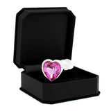 Rimba Heart Shaped Pink Crystal Butt Plug Stainless Steel Anal Sex Toy