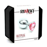 Rimba Heart Shaped Pink Crystal Butt Plug Stainless Steel Anal Sex Toy