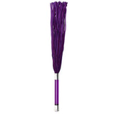 Rimba Purple Luxury Suede Flogger Glass Handle Crystal Whip Fetish Play BDSM Gear