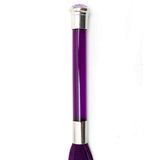 Rimba Purple Luxury Suede Flogger Glass Handle Crystal Whip Fetish Play BDSM Gear