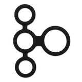 Rimba Quatro Cock Ring & Ball Splitter Testicle Bondage Orgasm 4-Way Erection Band