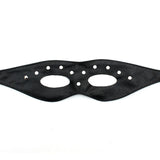 Rimba Bondage Play Black Real Leather Open Eye Mask Rivets Decoration BDSM Fetish Wear