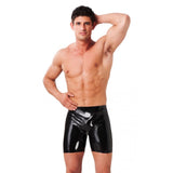 Rimba Rubber Secrets Black Latex Bermuda Shorts for Men Fetish Wear BDSM Play