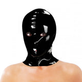 Rimba Rubber Secrets Black Latex Bondage Mask Gimp Hood BDSM Gear Kink Fetish Wear