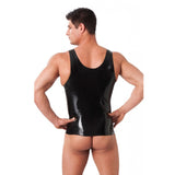 Rimba Rubber Secrets Black Latex Vest Tank Top Mens Fetish Club Wear