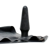 Rimba Rubber Secrets Mens Black Latex Brief with Anal Plug Male Fetish Wear