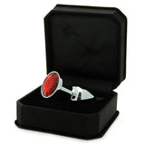 Rimba Stainless Steel Butt Plug with Red Crystal Jewel Anal Sex Toy