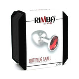 Rimba Stainless Steel Butt Plug with Red Crystal Jewel Anal Sex Toy