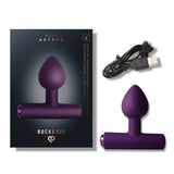 Rocks Off Nova Astryx Vibrating Butt Plug Purple 16 Pattern Anal Vibe Sex Toy