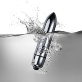 Rocks Off RO-80mm Single Speed Bullet Vibrator Chrome Silver Vibe Sex Toy