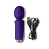 Rocks Off Rechargeable Mini Wand Vibrator Violet Dream Compact Sex Toy