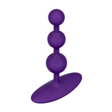 Romp Amp Anal Beads Purple Silicone Flexible Beginners Butt Plug Toy