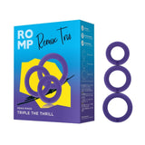 Romp Remix Trio Penis Ring Set Purple Silicone Sex Endurance Bands