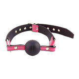 Rouge Garments Pink Leather Rubber Ball Mouth Gag Cute Bondage Play BDSM Dribble Fetish
