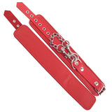 Rouge Garments Red Leather Ankle Cuffs Restraints Bondage Gear BDSM Fetish Play