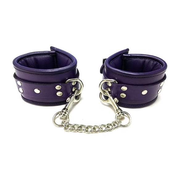 Rouge Garments Padded Purple Ankle Cuffs Restraints Bondage Gear BDSM Fetish Play
