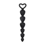 Black Silicone Anal Beads