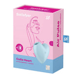 Satisfyer Cutie Heart Air Pulse Vibrator Blue Clitoral Stimulation Mini Massager Sex Toy