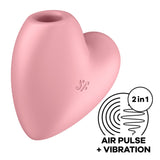 Satisfyer Cutie Heart Air Pulse Vibrator Pink Clitoral Stimulation Mini Massager Sex Toy
