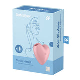 Satisfyer Cutie Heart Air Pulse Vibrator Pink Clitoral Stimulation Mini Massager Sex Toy