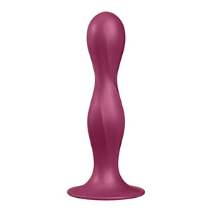 Satisfyer Double Ball-R Weighted Dildo Red Silicone Anal Probe Sex Toy